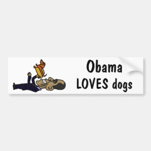 XX- Obama LOVES Dogs Bumper Sticker