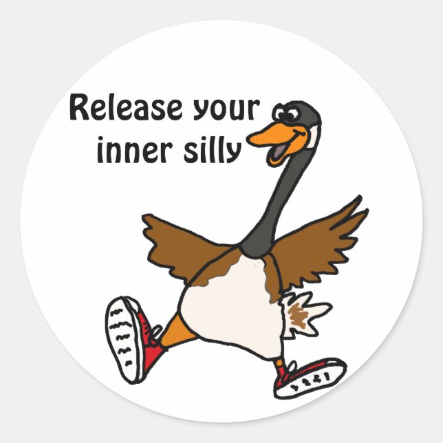 XX- Release Your Inner Silly - Goose Classic Round Sticker (Front)