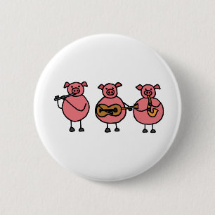 XX- Three Little Musical Pigs 6 Cm Round Badge