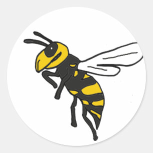 XX- Yellow Jacket Art Classic Round Sticker