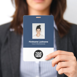 XXL Employee Photo, Bar and Qr Code, Logo, Name ID Badge