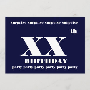 xxth SURPRISE Birthday Party Invitation Template