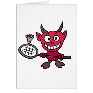 XY- Devil Playing BADminton Cartoon