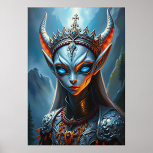 Xylanthia the Horned Oracle - Gothic Dark Fantasy  Poster