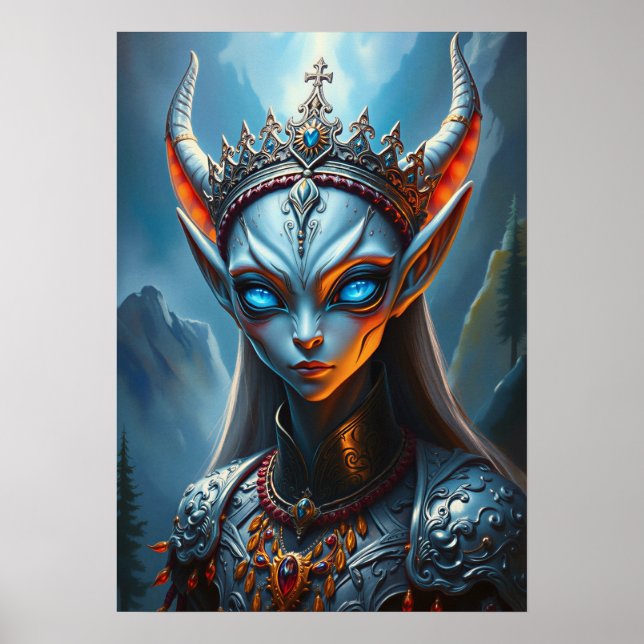 Xylanthia the Horned Oracle - Gothic Dark Fantasy  Poster (Front)