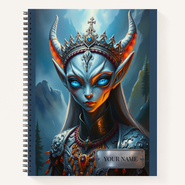 Xylanthia the Oracle - Personalized Dark Fantasy Notebook (Front)