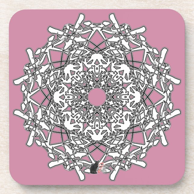 Xylographic Octa Glyph Dawn Coaster (Front)