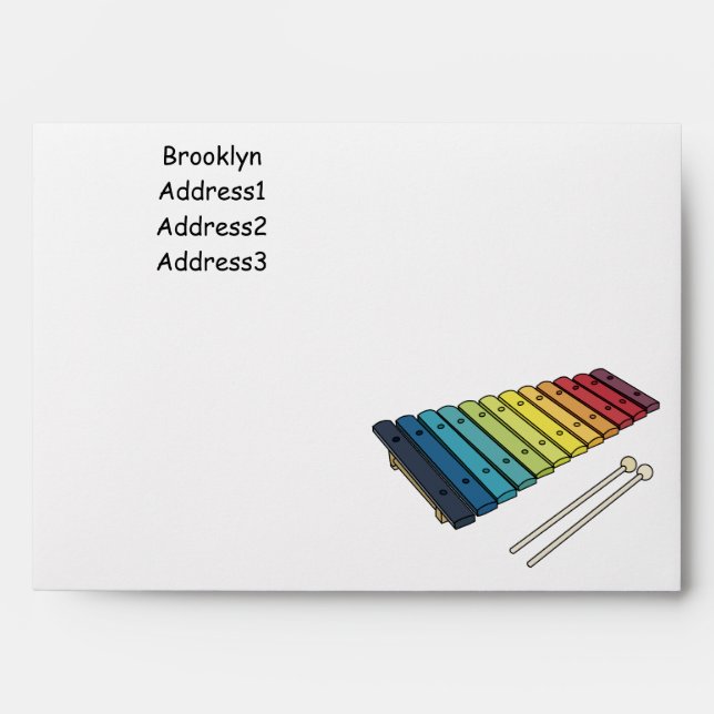 Xylophone cartoon illustration envelope (Front)