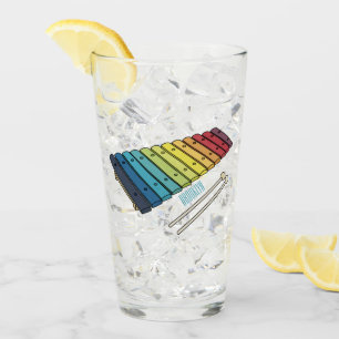 Xylophone cartoon illustration glass