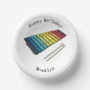 Xylophone cartoon illustration paper plate