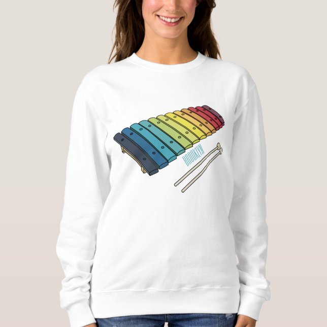 Xylophone cartoon illustration sweatshirt (Front)