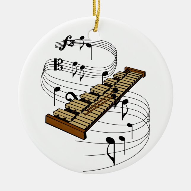 Xylophone Ceramic Tree Decoration (Front)