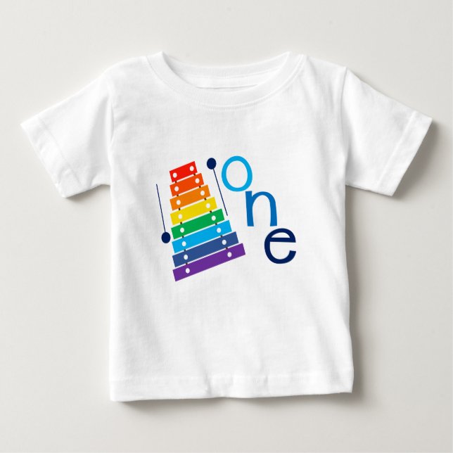 Xylophone first birthday shirt (Front)