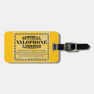 Xylophone License Luggage Tag