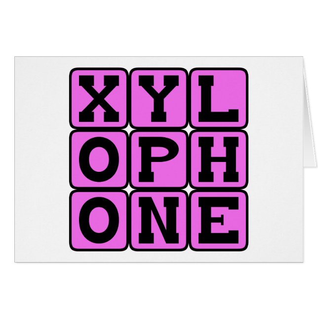 Xylophone, Musical Instrument (Front Horizontal)