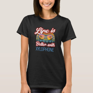 Xylophone Retro Sunset - Life is Better With Xylop T-Shirt