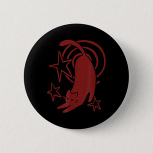 Y2K 90s Cute Sleepy Tomcat Cat Stretching Under 6 Cm Round Badge