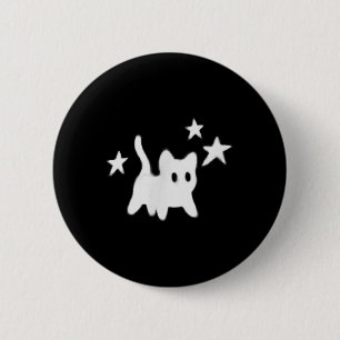 Y2k 90s Scary Tomcat Cat Is Scared Under Starry  6 Cm Round Badge