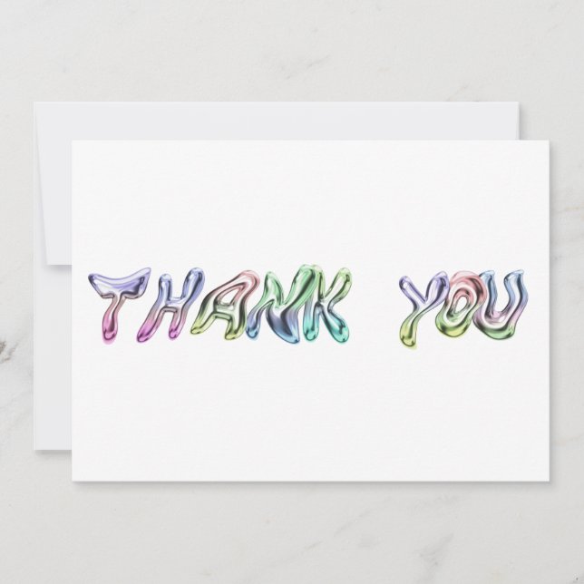 Y2K CHROME FONT  THANK YOU CARD (Front)