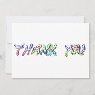 Y2K CHROME FONT  THANK YOU CARD