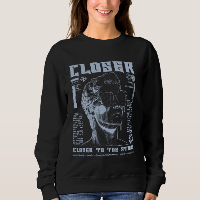 Y2K Closer - Bold Urban Graffiti Aesthetic Sweatshirt (Front)