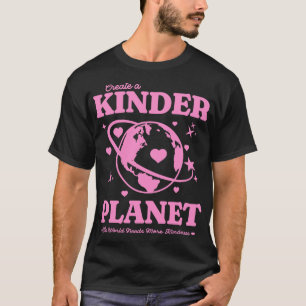 Y2K Create a Kinder Planet Be Kind Earth Pink T-Shirt