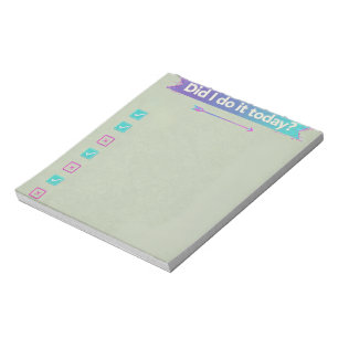 Y2K Cyber Aesthetic Daily Habit Tracker Checklist Notepad