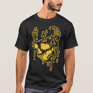 Y2K Cyber Grunge Aesthetic Dripping Skull Streetwe T-Shirt