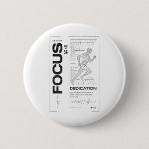 Y2k Fitness Quote Gym Training Discipline Yoga Spo 6 Cm Round Badge