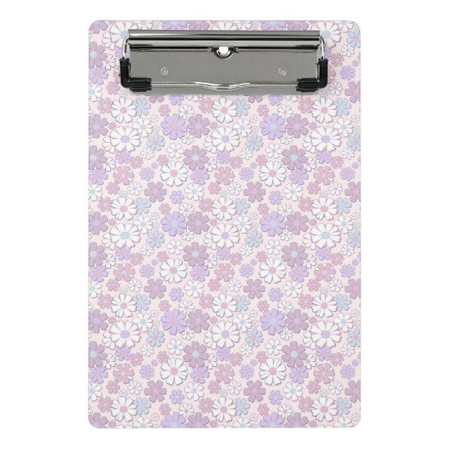 Y2K Flower Pattern Mini Clipboard (Front)