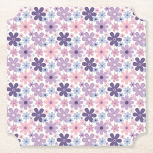 Y2K Flower Pattern Paper Coaster
