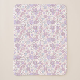 Y2K Flower Pattern Sherpa Blanket