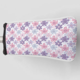 Y2K Flower Seamless Pattern Golf Head Cover