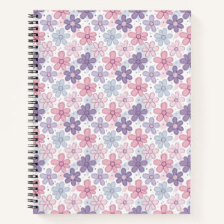 Y2K Flower Seamless Pattern Notebook