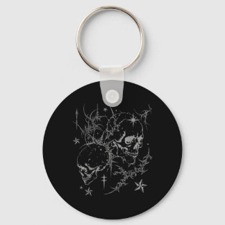 Y2k Grunge Skull Goth Alt Sigilism Vintage Graphic Key Ring