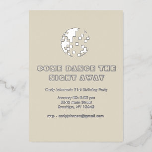 Y2K Metallic Silver Disco Ball 21st Birthday Party