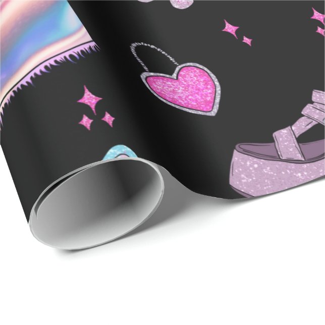 Y2K Millennium Aesthetic Fashion Pattern Wrapping Paper (Roll Corner)
