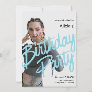 Y2k photo birthday invitation