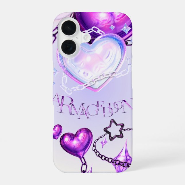 Y2K Purple style for iphone 16 Case (Back)