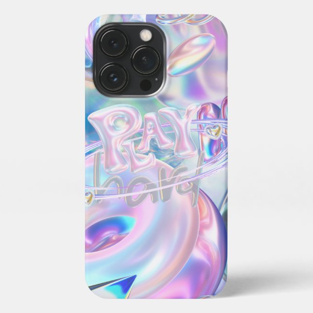 Y2K rainbow hologram style unique for iphone Case (Back)