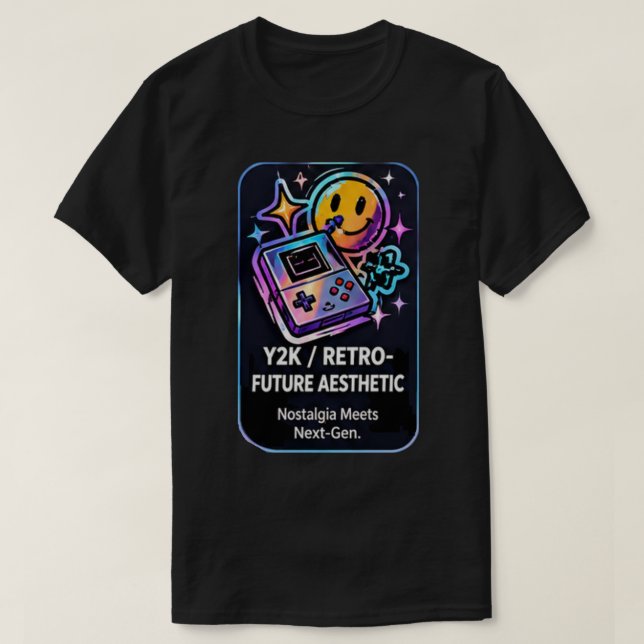 Y2K Retro-Future Aesthetic | Futuristic  T-Shirt (Design Front)