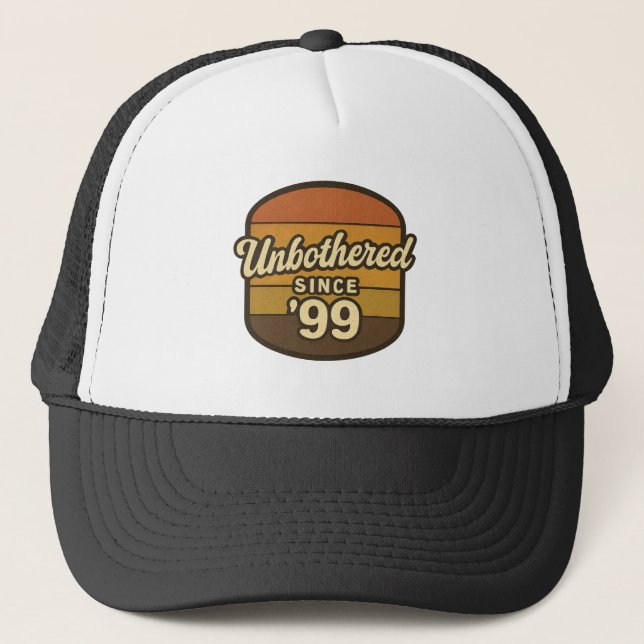 Y2K Retro Stripes Throwback Gift - Since ’99 Trucker Hat (Front)