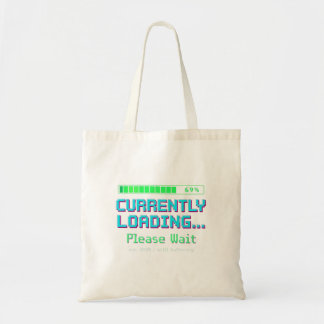 Y2K Retro Tote Bag | Currently Loading Canvas Bag 