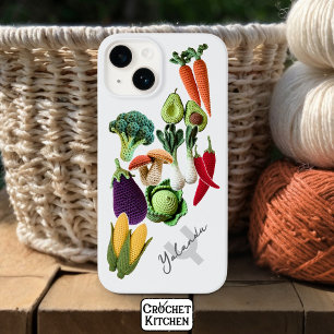 Y2K Stickerbomb Crochet Vegetable Collage Name Case-Mate iPhone 14 Case