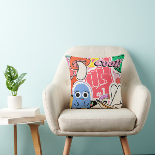 Y2K Stickers Cool Bright Aesthetic  Cushion