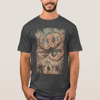 Y2K Streetwear Vintage Fashion Octopus Horror Mons T-Shirt