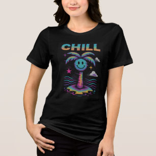 Y2K VHS Glitch Shirt   Retro Static Face Tee