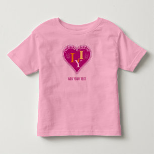 Y2K Vibrant Pink ILY Sign Language Heart Custom Toddler T-Shirt