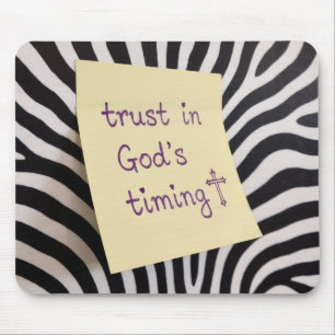 y2k zebra christian God faith trust Mouse Pad