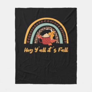 Y’all It’s Fall Y’all Funny Quote Fleece Blanket